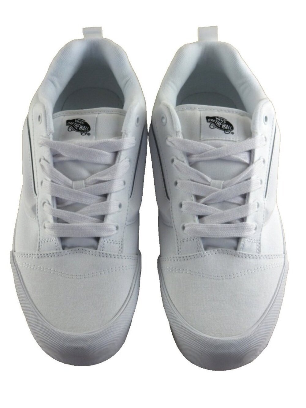 Vans Men's Knu Skool True White Canvas Lace Up Skate Shoes Sneakers size 12 NIB